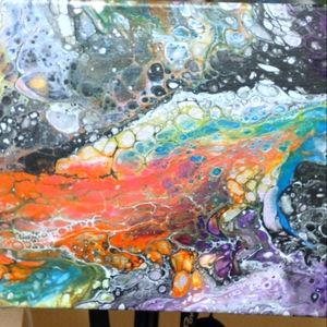 11"x14" acrylic painting/blacklight friendly